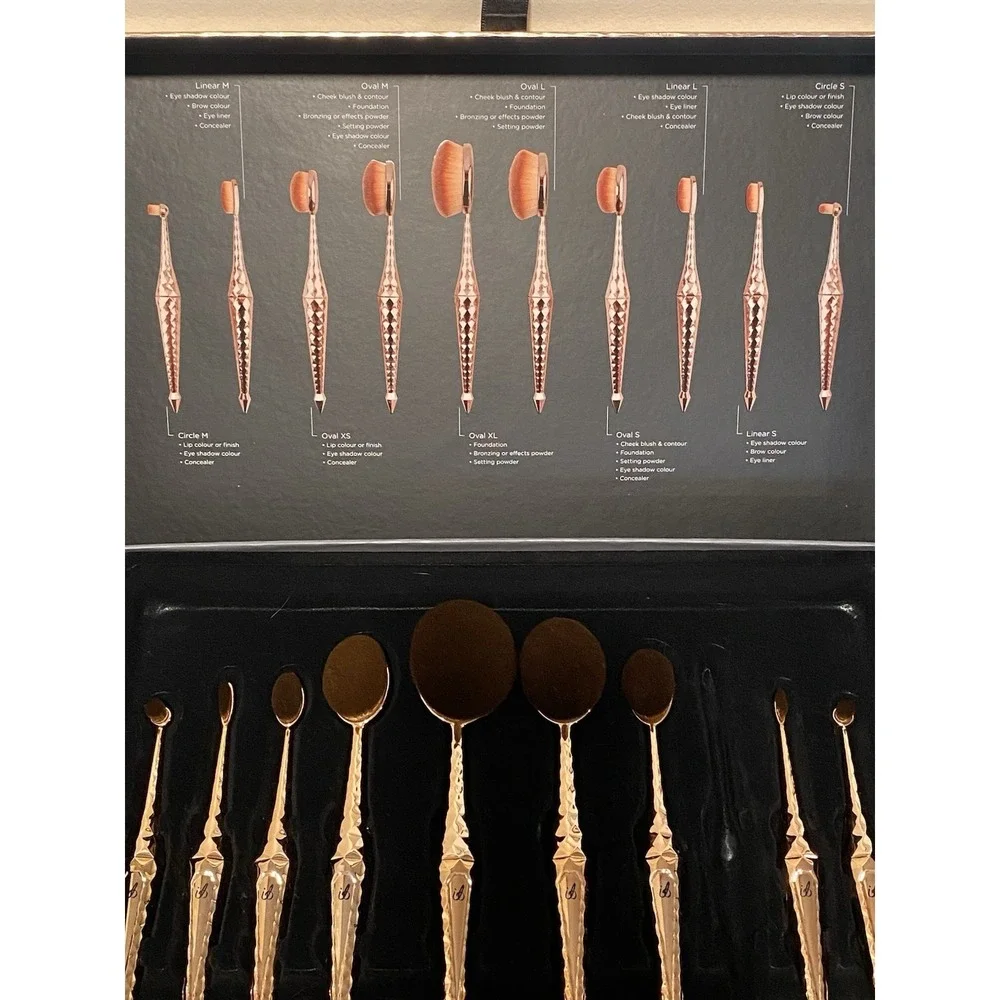 Innovation IA Beauty Oval Mermaid Makeup 10-Pc Brush Set NEW (Missing 1 Brush) - Picture 3 of 5
